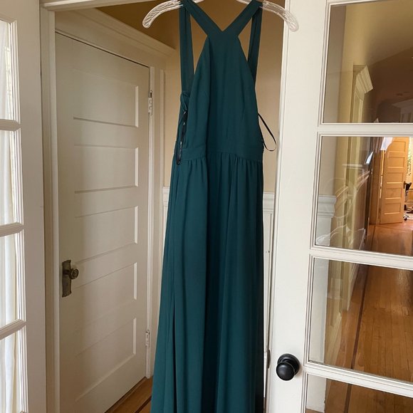Lulus | Dresses | Lulus Green Halter Maxi Dress | Poshmark